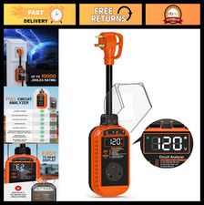 30 Amp RV Surge Protector with Auto Shutoff, 10,000J, LED Display, Waterproof