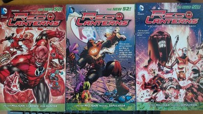 DC Comics Red Lanterns Volumes 1-3 Trade Paperback Graphic Novels First Printing