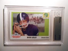 Bob Lilly 2005 Topps All American #26 Signed Autograph Auto Beckett BAS Slab
