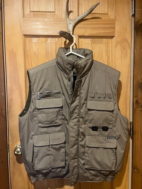 Renegade Vest Mens Size XL Tan Full Zip Lined Outdoor Hunting Pockets