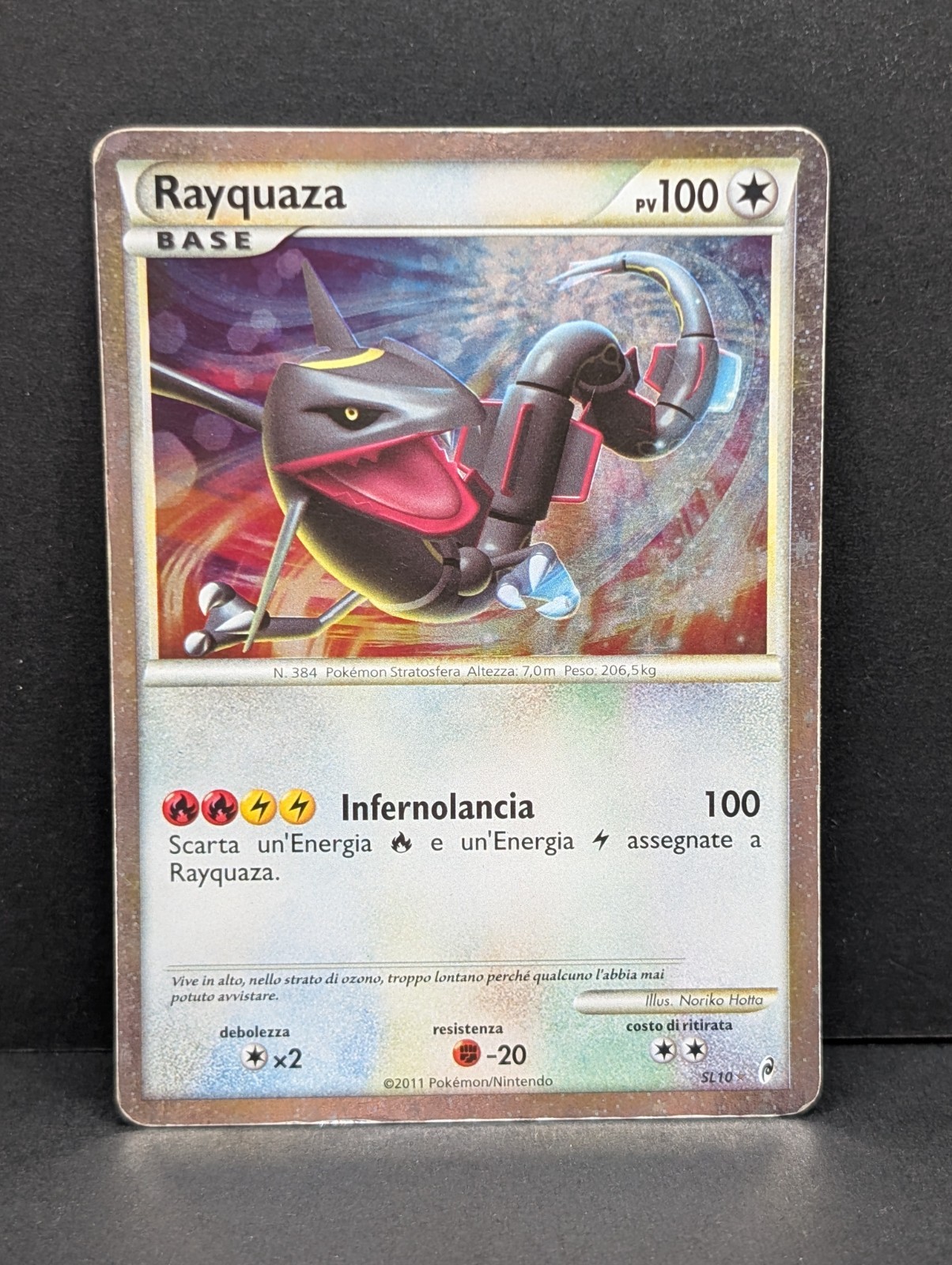 Rayquaza Shiny SL10 Call of Legends Holo Rare Vintage Pokemon TCG ITALIAN MP+