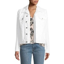Bailey 44 Joy Juice Combo Denim Jacket Size XS Hooded White Made in USA