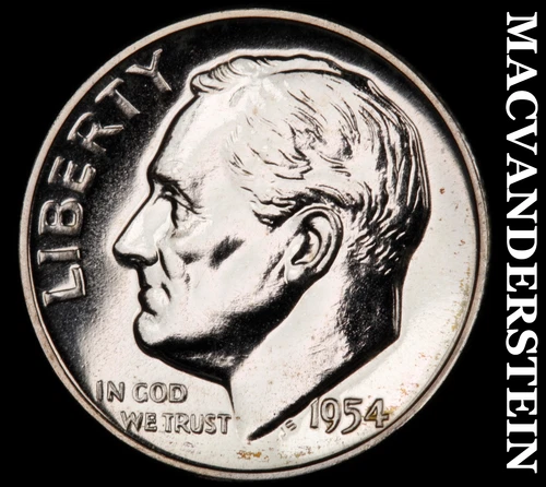 1954 Roosevelt Dime- Silver- Choice Gem Proof Luster No Reserve #J26