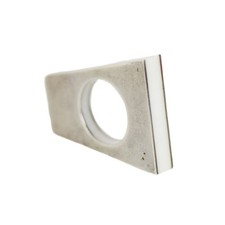 Jacek Ostrowski Modern Artisan Made Sterling Silver White Resin Ring Sz 7.25