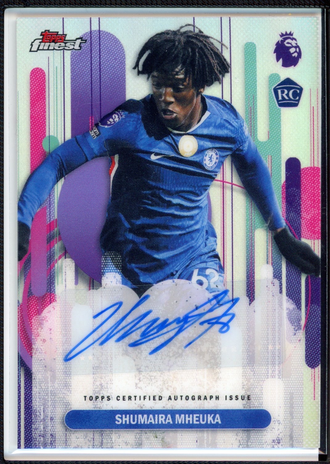2025-26 Topps Finest Premier Shumaira Mheuka RC Rookie Refractor Auto (HE)