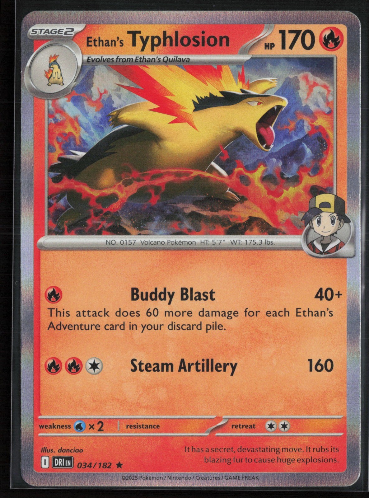 Ethan's Typhlosion 034/182 Holo - SV10: Destined Rivals - NM