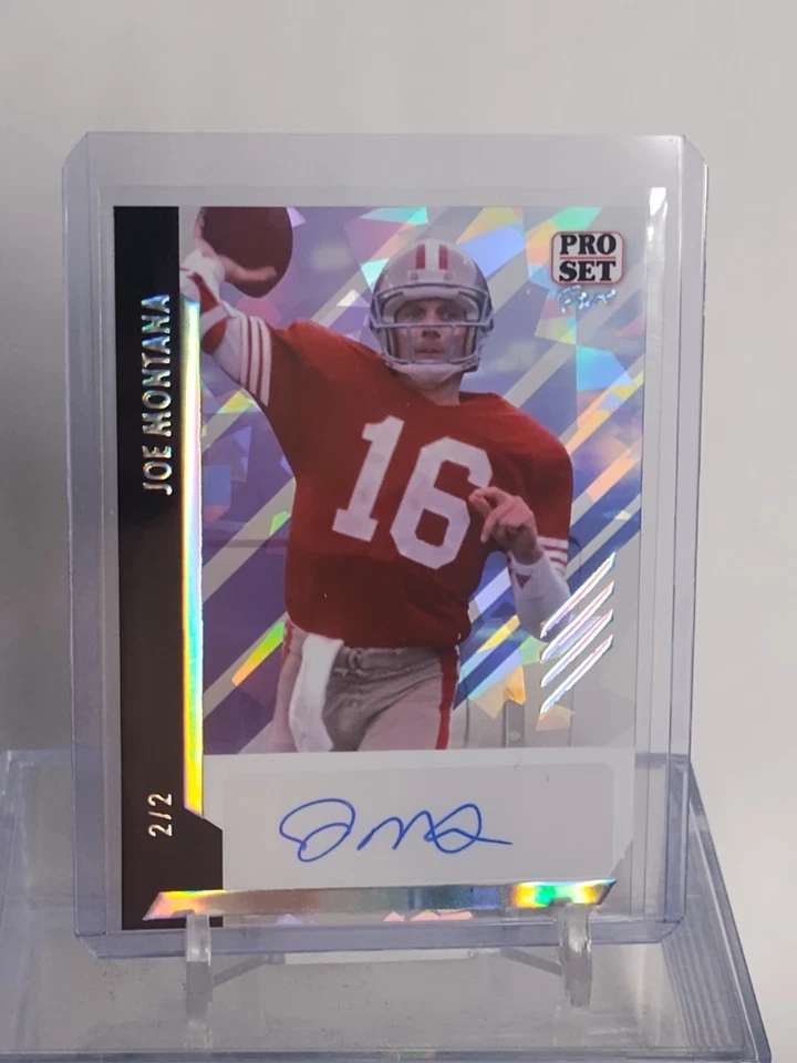 Juego Leaf Pro 2024 Pure Joe Montana autógrafo SSP cristal/2 San Francisco 49ers Foto 4 de 4