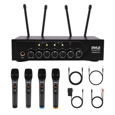 Pyle Wireless Microphones Professional UHF Dual Karaoke