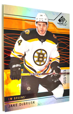 18 19 SP GAME USED ORANGE RAINBOW JAKE DEBRUSK  /113