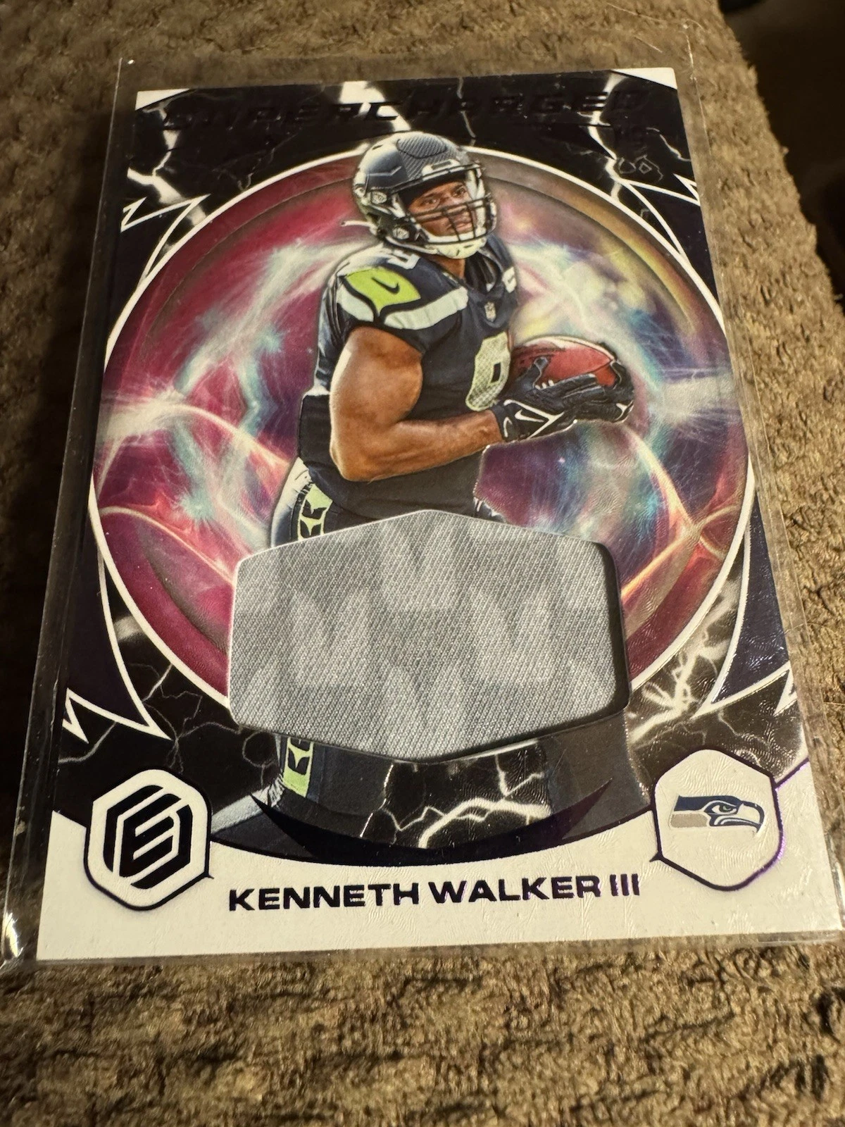 Kenneth Walker III Panini Elements Supercharged Relics #SC17 Xenon
