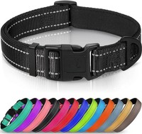 Hundehalsband Neopren Nylon Verstellbar Reflektierend S Schwarz Gepolstert Hund
