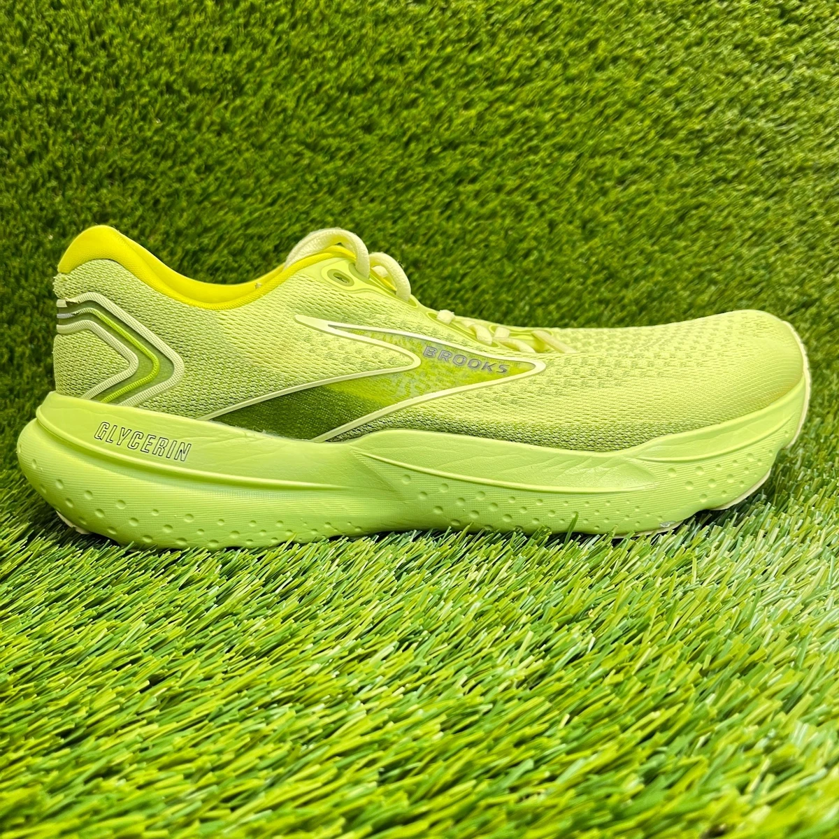 Brooks Glycerin 21 Men’s Size 9 D Med ‘Coconut/iron/yellow’ Running Shoes brooks-mens-glycerin-21-road-  main image 3