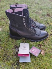 ARIAT Heritage Lacer II Western Boots Black Leather Women's Size 8B
