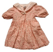 Vintage Oshkosh Dress Pink FLORAL Flowers Sailor Style Size 3T Cottagecore USA