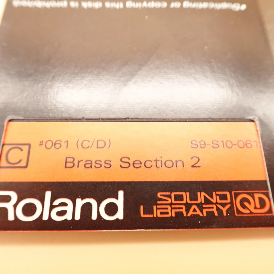Vintage Roland Sound Library Brass Section 1+2 #061 S9-S10-061 Quick Disk Japan - Image 3 of 4