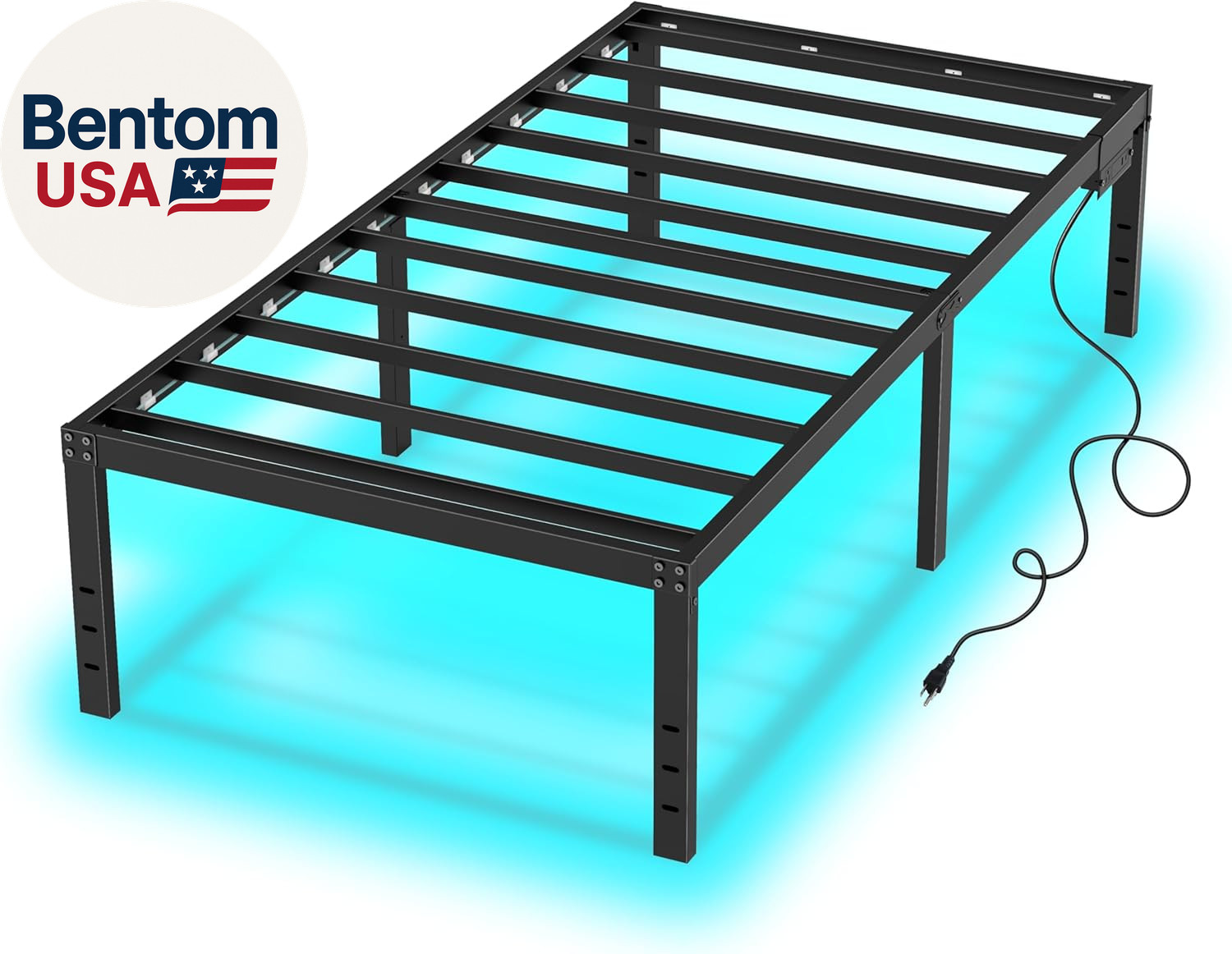 S 14 Inch Platform Bed Frame With Large Storage Space,black Bed Fr