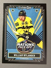 2025-26 O-PEE-CHEE NATIONS FACE-OFF RETRO BLACK WILLIAM NYLANDER # /100