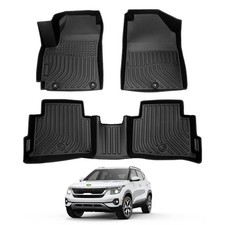 Seltos Floor Mats - Car Mats for Kia Seltos 2021-2026, All Weather Floor Mat ...