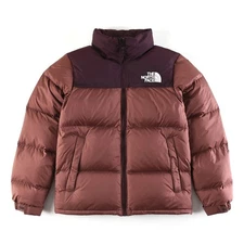 1996 Nuptse Brown Panelled Down Jacket