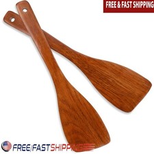 Wooden Spatula Set 2PCS Kitchen Utensils Non Stick Cooking Tools Heat Resistant