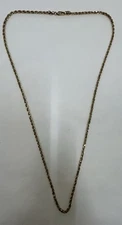 14K Yellow Gold Rope Chain Necklace 22 in SOLID