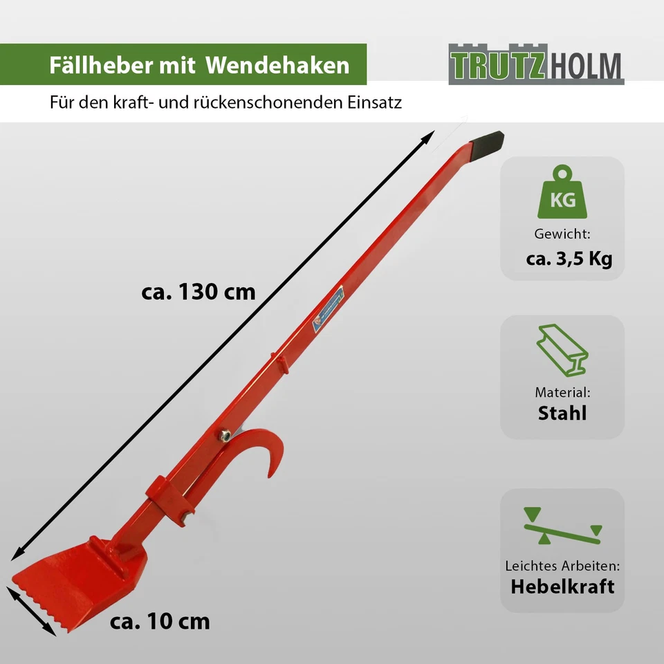 Handpackzange Fällheber Packzange im Set Sappie  Wendehaken Stammwender - Bild 2 von 4