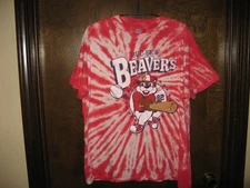 Mens Buc-cee's Beavers Red Tye Dye Baseball Graphic T-Shirt Buc-ees Size L