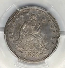 Choice 1854 Liberty Seated Silver Quarter Arrows PCGS AU-55 High Grade Beauty !!
