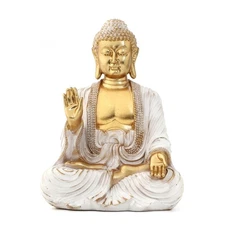 Buddha Statue Gold 9.8",Buddha Statues for Zen Decor Spiritual Relaxation,Med...