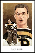 Tiny Thompson 1983 Cartophilium Hockey Hall of Fame Postcards #A16 Bruins