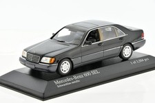 Mercedes Benz 600 SEL W140 Black Metallic 1991 1/43 MINICHAMPS 400035400
