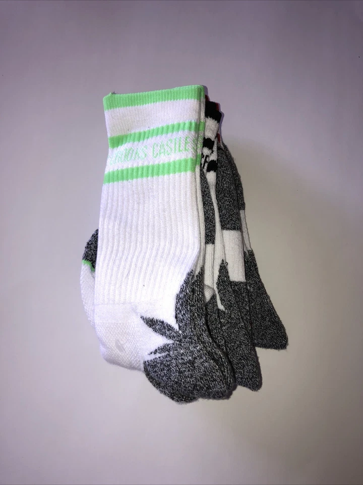 Calcetines Crooks & Castles Blanco Gris Color Patrón Malezas Nuevos Nunca Usados X3 Pares Foto 3 de 4