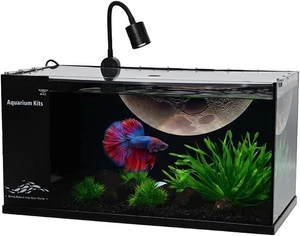 Fish Tank Kit,3.5 Gallon Small Aquarium,Ultra-Clear Nano Aquarium,Betta Fish
