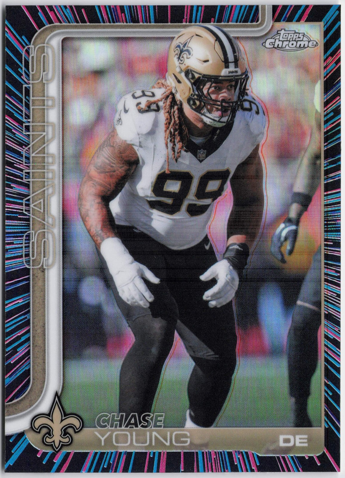 2025 Topps Chrome #220 Chase Young Neon Pulse Refractor