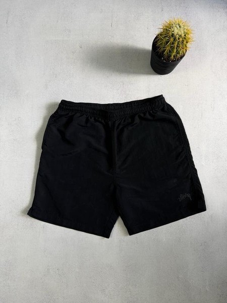 Men Stüssy Shorts Black Nylon 32