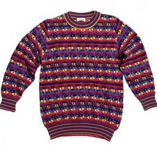 Vintage 80s Retro Pattern Sweater Size M