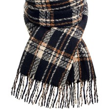 Winter Scarf for Women, Fashion Plaid Blanket Scarves with Fringe, Cashmere F...