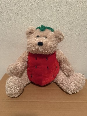 Sugar Loaf Plush 12 Strawberry Bear In EUC Stuffed Animal Teddy Bear Toy Vintage