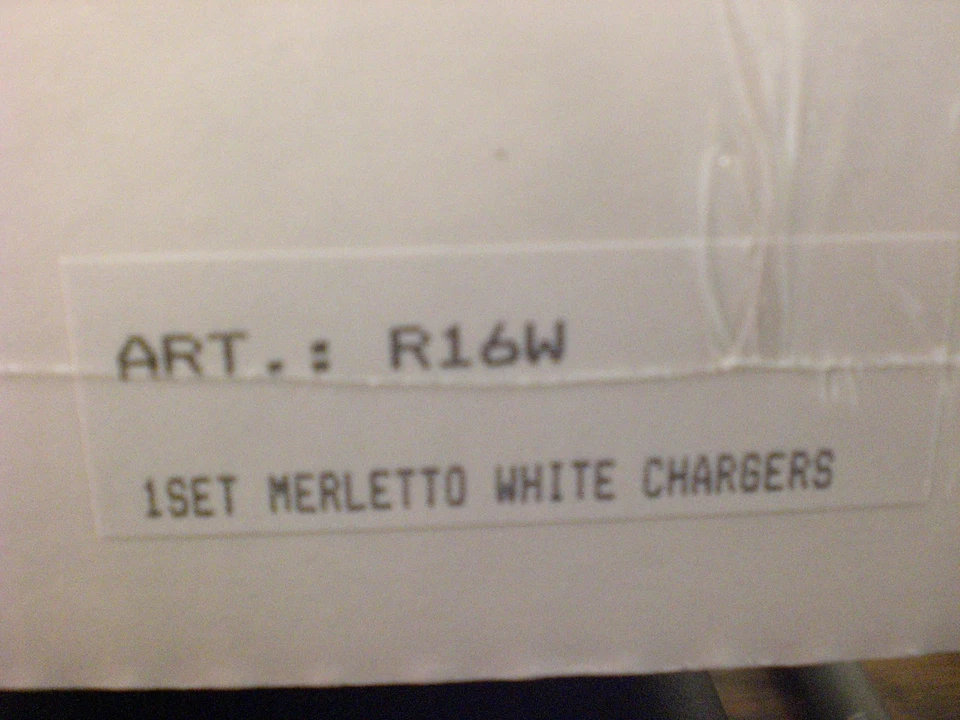 Juego de 2 placas de cargador Arte Itálica Merletto blancas Foto 2 de 4