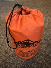 Cascade Mountain Tech Inflatable Sleeping Pad with Pillow, 74x23"