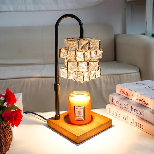 Adjustable Height Candle Warmer Lamp with Timer for Electric Wax Melts-image
