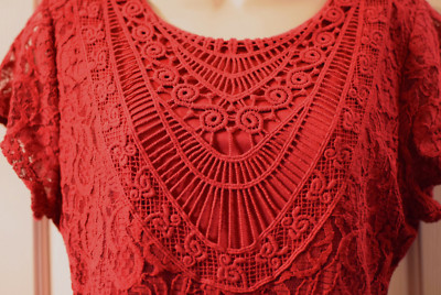 MISS CHIEVOUS RED LACE DRESS - WOMEN'S SIZE LARGE | eBay MISS CHIEVOUS RED LACE DRESS - WOMEN'S SIZE LARGE | eBay