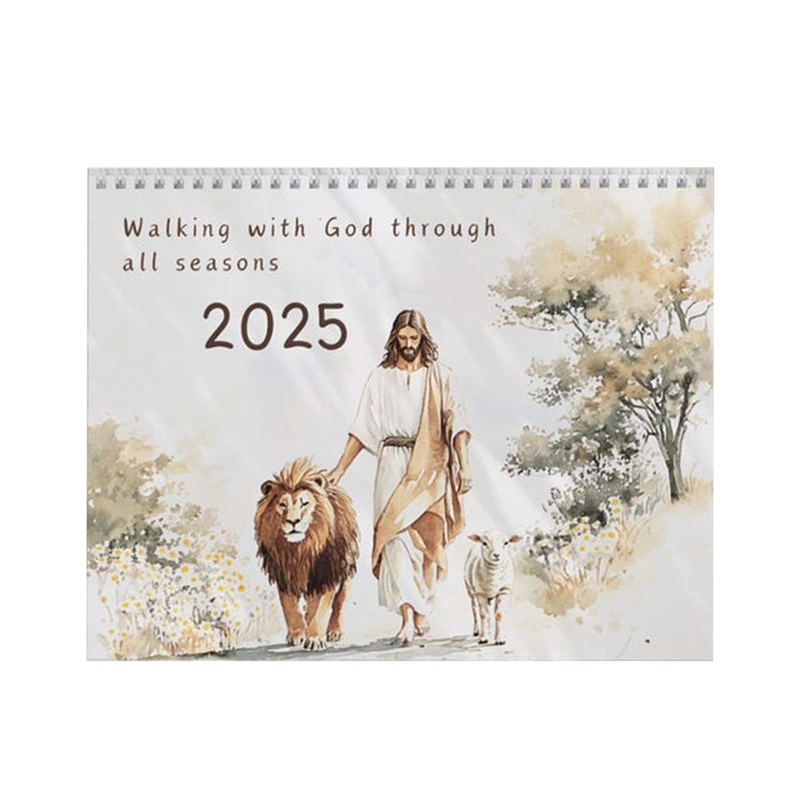2025 Wandkalender Christlicher dekorativer Wandkalender Jesus Christus Wandkalen