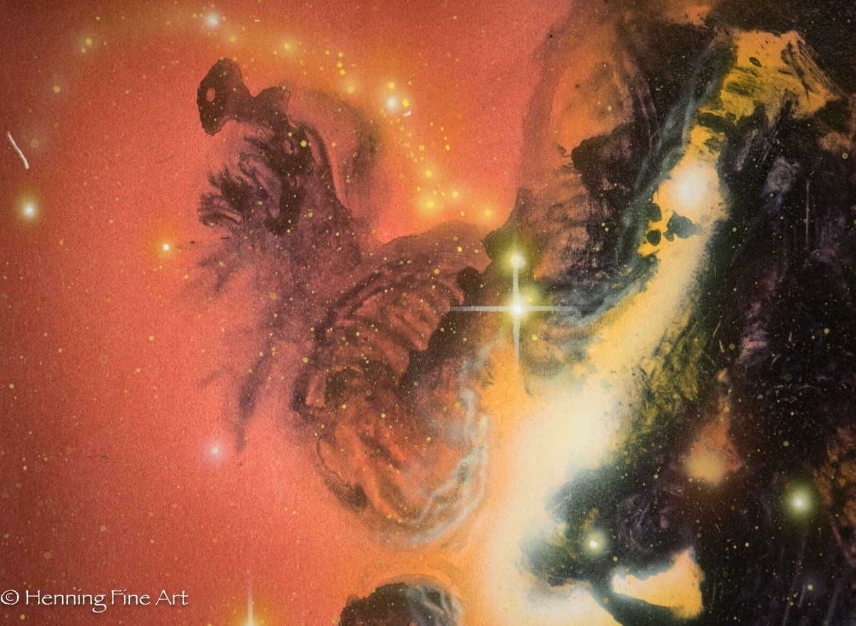Robert Daniels Jr. Space Travel Illustration Original Acrylic