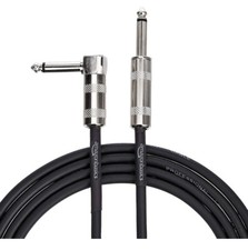 Guitar Instrument Cable 1/4 Inch 6.35mm Straight to Right Angle, 10 ft, New 