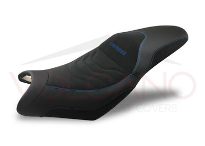 FIT KAWASAKI VERSYS 650 2015-2020 Volcano Design Seat Cover BLUE D Anti Slip