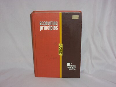 Accounting Principles 10th Edition 1969 Niswonger And Fess