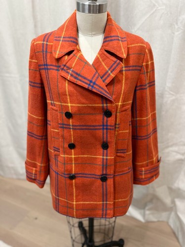SUNDANCE Courtney Peacoat Sz PM Gingerplaid - Picture 2 of 9