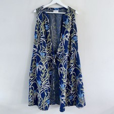 Liz Claiborne Lizwear Denim Waistcoat Dress 10 Sleeveless Floral Vintage 90s Y2k
