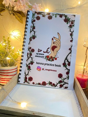 Henna Tattoo Design Tracing Book 20 Pages Mehndi Art With Reusable Acrylic Sheet